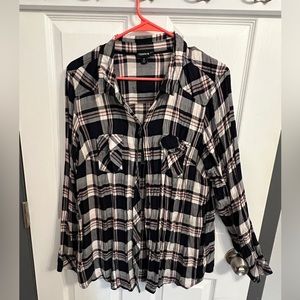 Torrid plaid button up shirt. Size 2X